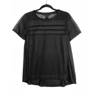 Marc by Marc Jacobs Black Lace Short Sleeve Tunic